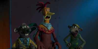 -Did we?
-[Rocky groans] - Chicken Run: Dawn of the Nugget