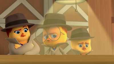 -Didn't you, Pinky?
-[dramatic sting] - The Chicken Squad