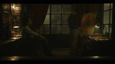 Different brushes, hands,
stains, rubbing, scratching. - Interview with the Vampire