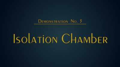 DIMOSTRAZIONE N.3
STANZA DI ISOLAMENTO - Mind Field