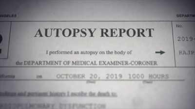 DINLOCKER: The coroner's report
indicates that she died - Impact x Nightline
