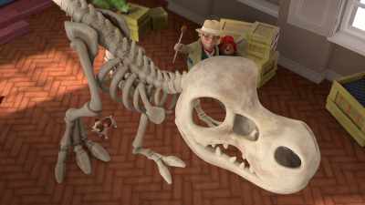 Dinosaur bones found in the ground
from 65 million years ago. - The Adventures of Paddington