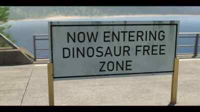 "Dinosaur-free zone." - Jurassic World: Chaos Theory