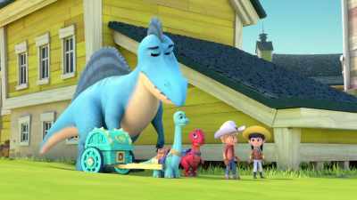 (dinosaurs braying) - Dino Ranch