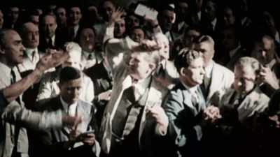 DISAPPEARS
AS THE STOCK MARKET PLUMMETS. - America in Color