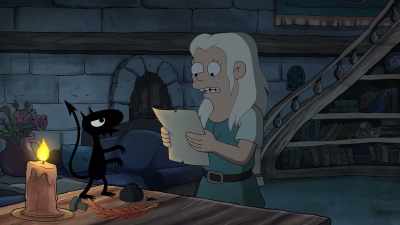 "Dismayed,
the elf's nose crinkled noiselessly, - Disenchantment