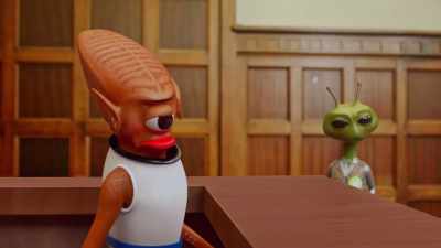 [displeased groaning] - Alien TV