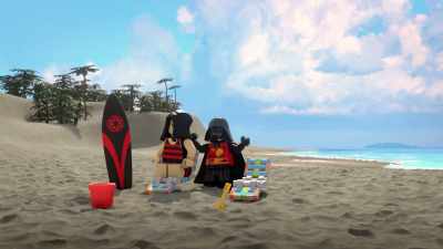 (DISTANT MUSIC PLAYING) - Lego Star Wars Summer Vacation