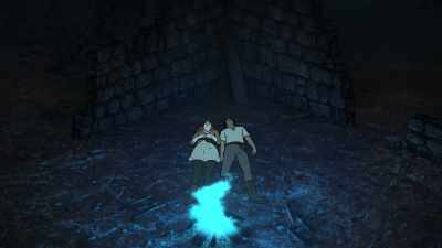 Distant travelers stopped
briefly to huddle around campfires - The Spine of Night