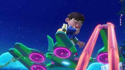 Distract those heroes by, uh… - The Action Pack Saves Christmas