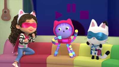 [DJ Catnip beatboxes] - Gabby's Dollhouse