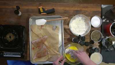 Do dry, wet, dry. - No Recipe Road Trip With the Try Guys