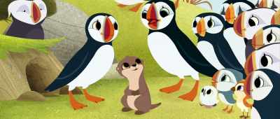 Do you have any other
digging tricks you can show us,
Marvin? - Puffin Rock and the New Friends