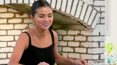 Do I put it on the board or the cooking-- - Selena + Chef