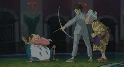 Do it! Go on and skewer
that little yappy turkey. - The Boy and the Heron