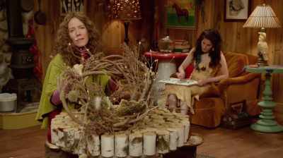 Do you like my dried-flower
memorial wreath? - At Home with Amy Sedaris