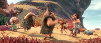 Do not step on those weird pointy rocks. - The Croods