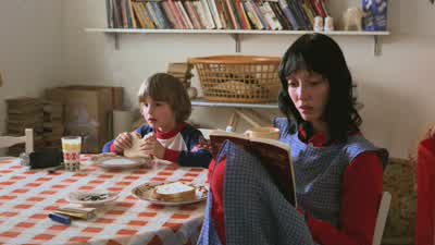MomYeahDo you really want to go and live in that hotel for the winterSure I doIt'll be lots of funYeah I guess soAnyway there's hardly anybody to play with around hereI know It always takes a little time to make new friendsYeah I guess soWhat about - The Shining