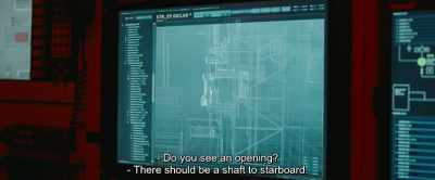 -Do you see an opening?
-Yes. Should be a shaft to starboard. - The Burning Sea