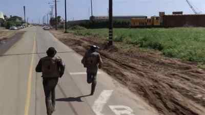 -Do you think we ought to stop and fight?
-Nope. - Every Which Way but Loose