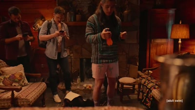 Do you think that we
should have people inside - Adult Swim Yule Log