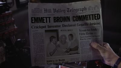 Doc! Doc!
That newspaper changed. - Back to the Future Part II