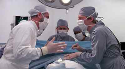 Doctor, if you plan to remove the appendix,
you will have to break the skin. - Young Doctors in Love