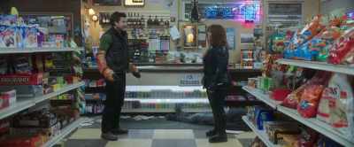 Does take a certain woman to look good
dropping through acoustic tile. - Thunder Force