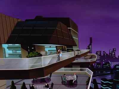 Doesn't look so bad from up here. - Batman Beyond