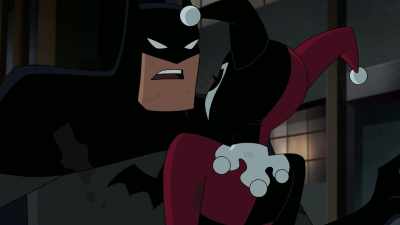 ...doesn't sound so cockeyed after all,
because the wind changed direction. - Batman and Harley Quinn