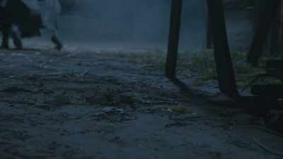 [dog barking] - Witch