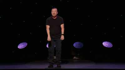 "Dog." "Doesn't matter." - Ricky Gervais: SuperNature