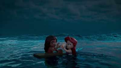 [dolphin whistles] - LEGO Disney Princess: The Castle Quest