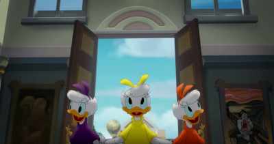 -Donald: Daisy--
-(girls gasp) - Legend of the Three Caballeros