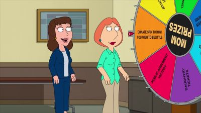"Donate spin to mom
you wish to belittle." - Family Guy
