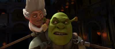 All right Rumpel what's going on What have you doneNo Shrek it's not what I've done It's what you've doneThanks to you the King and Queen signed their kingdom over to meThey would never do thatThey would if I promised them all their problems would - Shrek Forever After