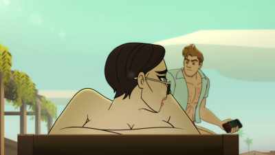 Don't answer it. Wait, was your phone
in your Speedo? How did you... - Q-Force