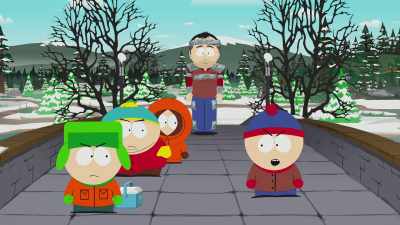 - Don't... Be careful with that.
- Then put down the gun! - South Park: Post COVID: The Return of COVID