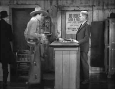Don't come out
'til you hear
our horses leave! - The Desert Trail