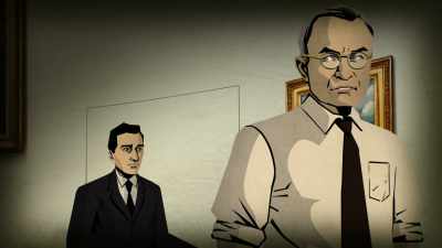 Don't you ever let that
cry baby scientist anywhere - Cosmos: Possible Worlds