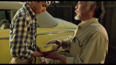 First, wash all the car. - The Karate Kid