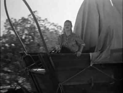 Don't get excited, honey. Just
stroll closer to the wagon. - Westward the Women
