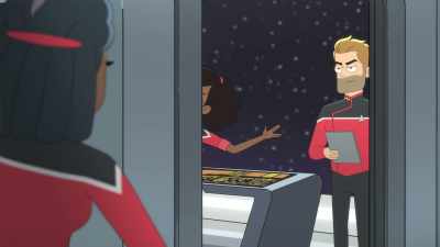 Don't you give me
that sarcastic Vulcan salute! - Star Trek: Lower Decks