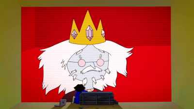 Don't panic, but I think
GOLB is digesting us... - Adventure Time: Fionna & Cake