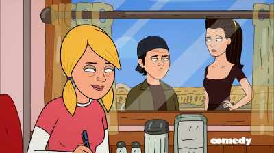 "Don't push King Kong
away from the toothpaste." - Corner Gas Animated