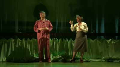 - Don't take your mother.
- Ha-ha! No, I won't. - National Theatre Live: Nye