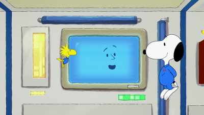 Don't worry. I think you'll find
something suitable to eat over here. - Snoopy in Space