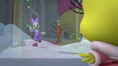 Don't worry! I'll catch the next one! - Mickey and Minnie Wish Upon a Christmas