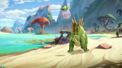 Don't worry, Mini G, I'll get you! - Gigantosaurus