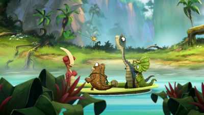 Don't worry.
Our buddy Giganto can pull us out. - Gigantosaurus